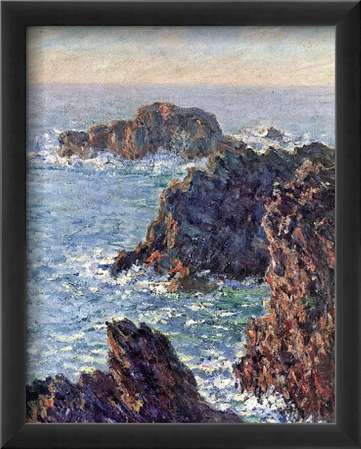 Rock Points at Belle Ile, c.1886 - Claude Monet Paintings